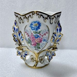 Vintage Limoges France floral porcelain vase